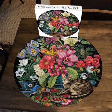 Blumen & Katzenpuzzle Rätsel 1000 Stücke